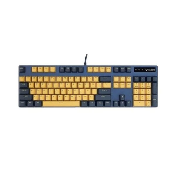 Rapoo V500 Pro 104 Keys Mechanical Gaming Keyboard (Yellow Blue)