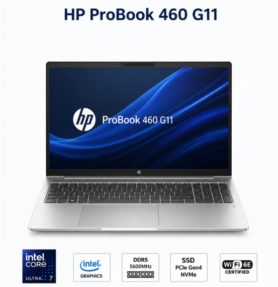 HP ProBook 460 G11 Core Ultra 5 8GB DDR5 RAM 512GB SSD 16″ WUXGA Business Laptop
