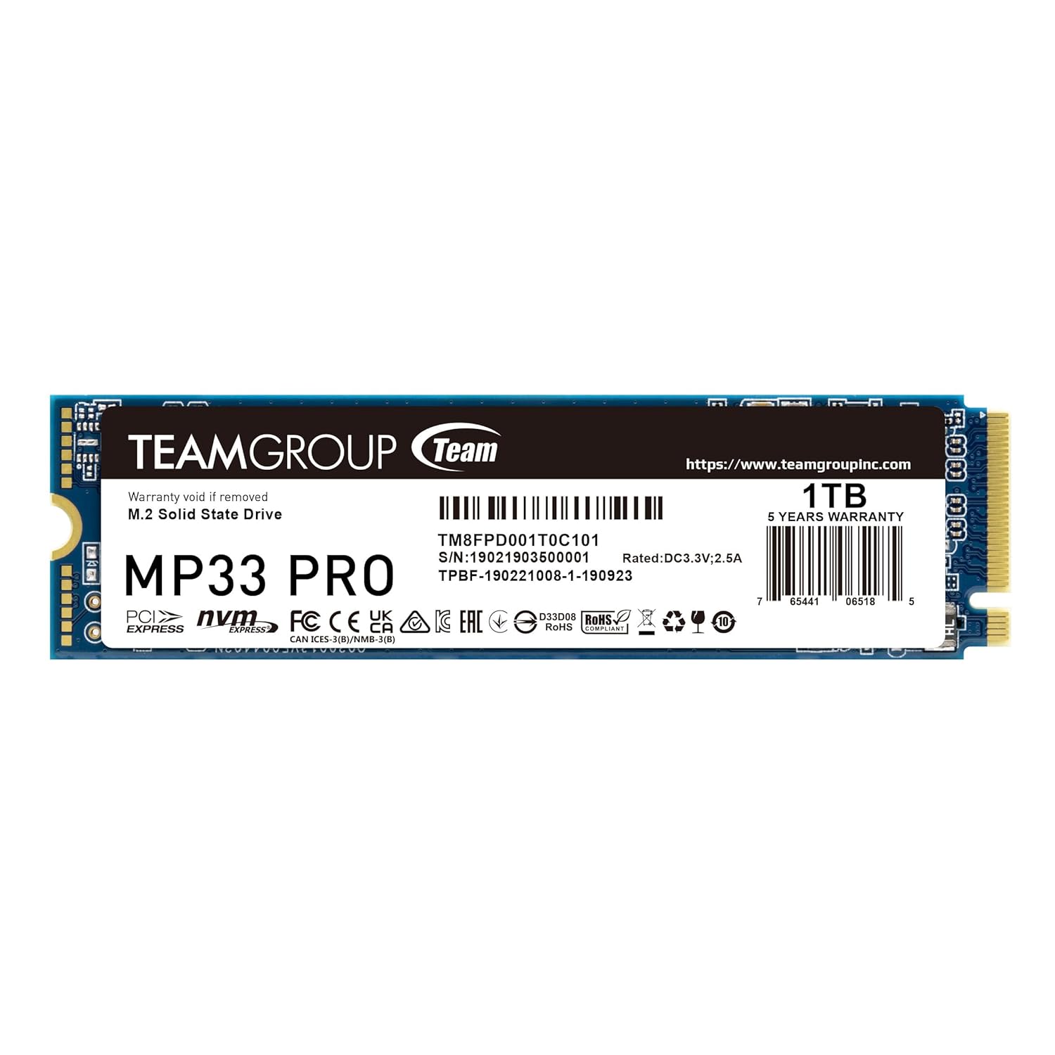 TeamGroup-MP33-Pro-1TB-Nvme-M-2-2280-Pcie-Gen-3-Gaming-SSD-TM8FPD001T0C101-I513Y6